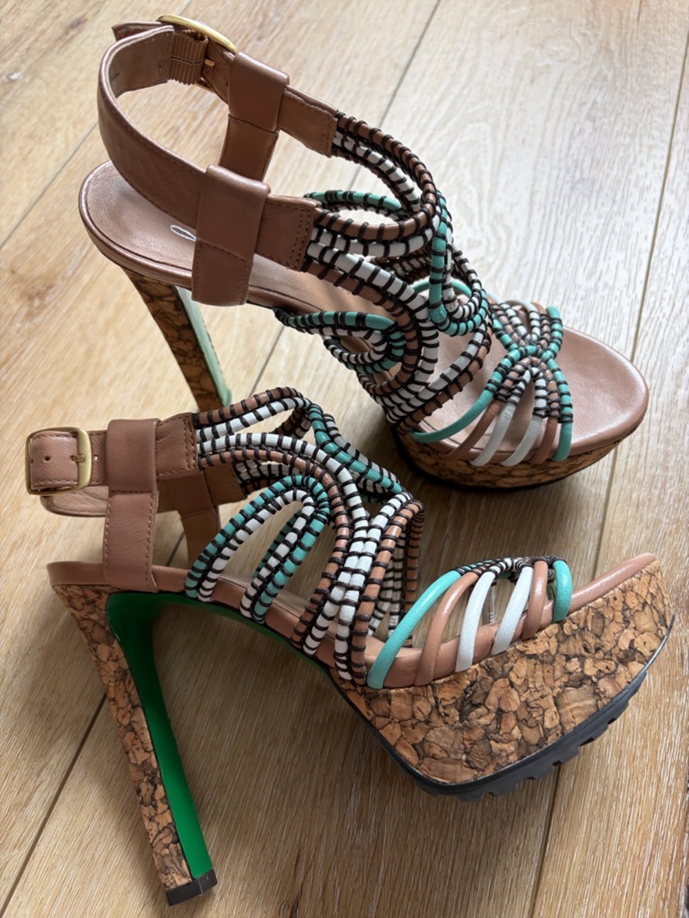 Lisa for Donald J Pliner Danisa Platform Sandals Heels Size 7.5